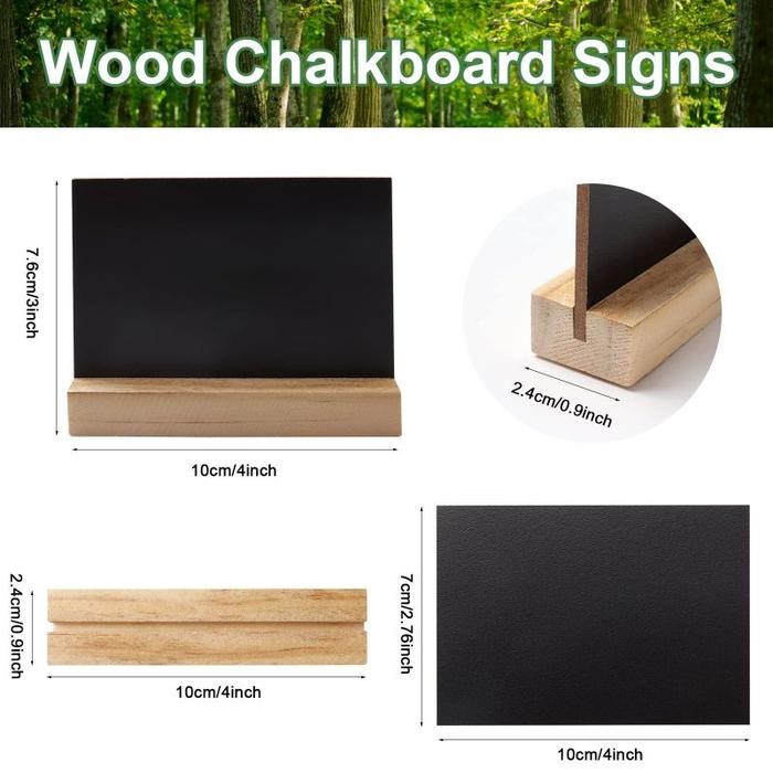 

10Pcs Papan Tulis Kapur Kecil Papan Hitam Kapur Cafe Mini Chalkboard