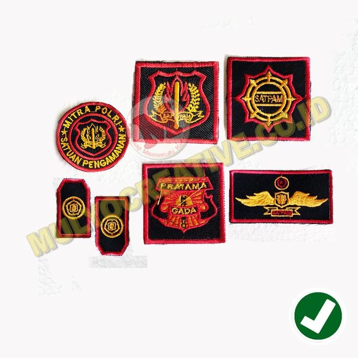 1 Set Atribut Bordir Satpam Atribut Satpam Gada Pratama Lengkap PREMIUM
