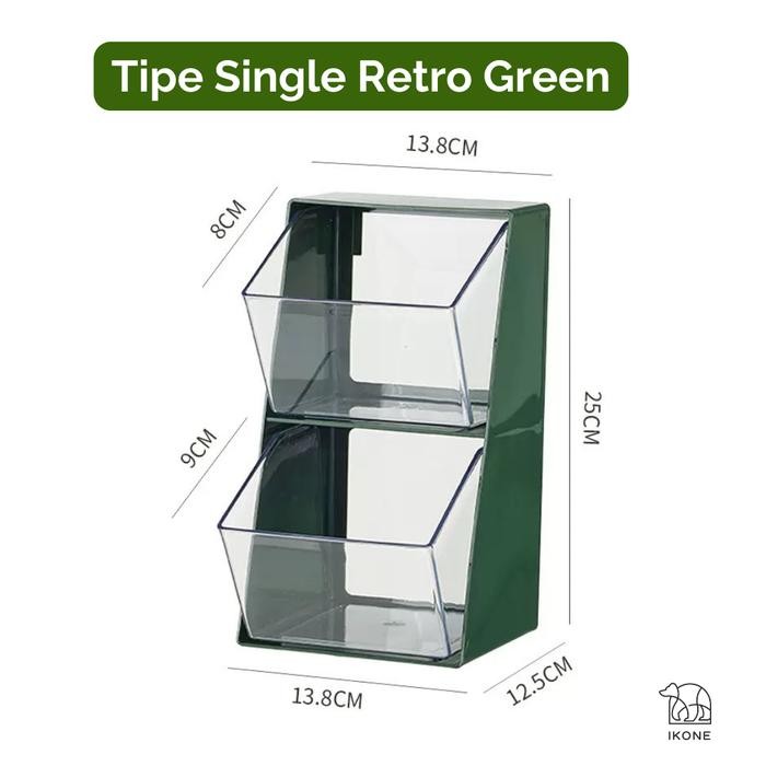 IKONELACI Organizer Box Snack Rak Kotak Lipat Minimalis Rak Meja Rak Makanan Serbaguna