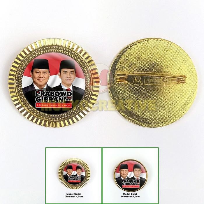 

Pin Prabowo Gibran Pin Bros PG 02 Logam Premium Quality PREMIUM
