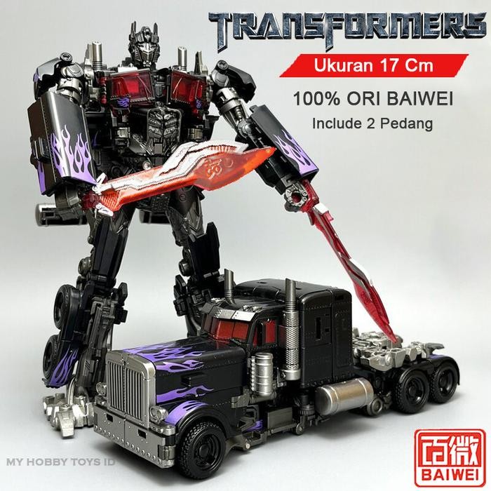 Mainan Action Figure Transformers Optimus Prime Nemesis Black Version