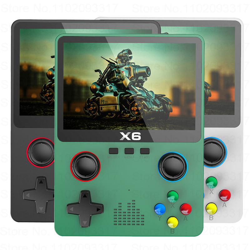 X6 Video Game Console Portable Retro 4K 10000 Games Box 3.5inch Mini