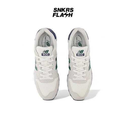 NEW BALANCE 500 WHITE GREEN Sepatu Sneakers Pria - GM500RTO - Size 45
