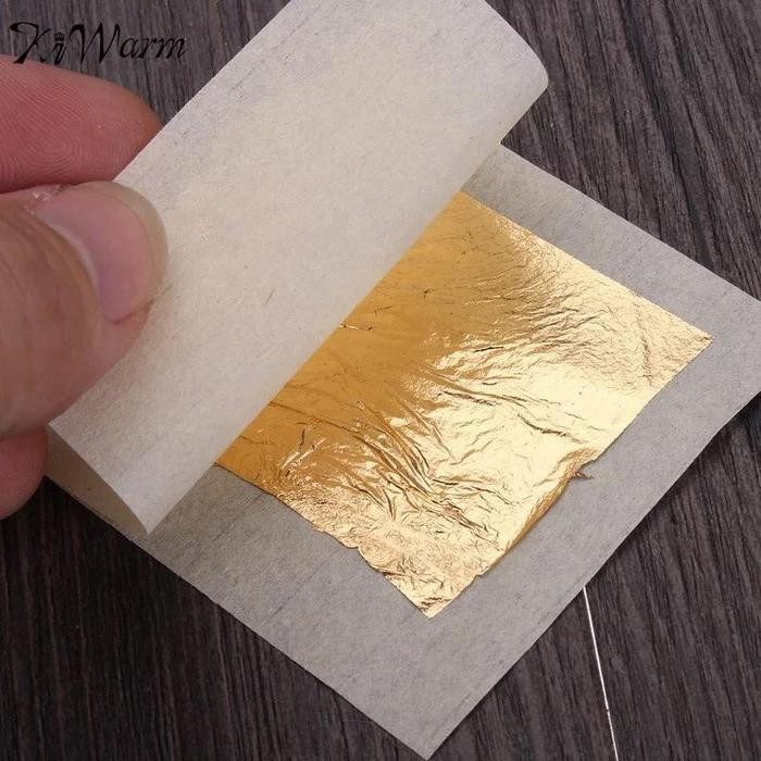 NEW EDIBLE GOLD SHEET 4.33X4.33 CM - LEMBARAN EMAS DAPAT DIMAKAN 24K