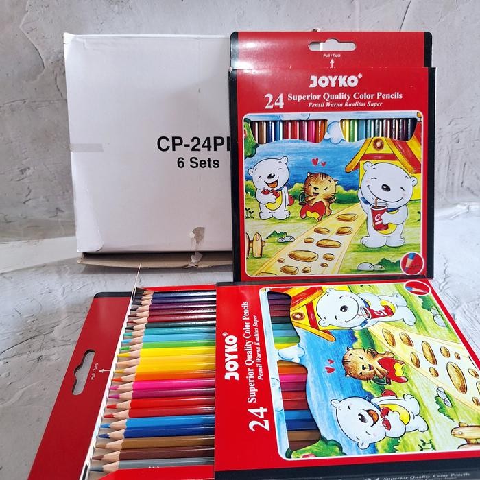 

(6 Set) Pensil Warna Joyko Cp-24 Pb 24 W