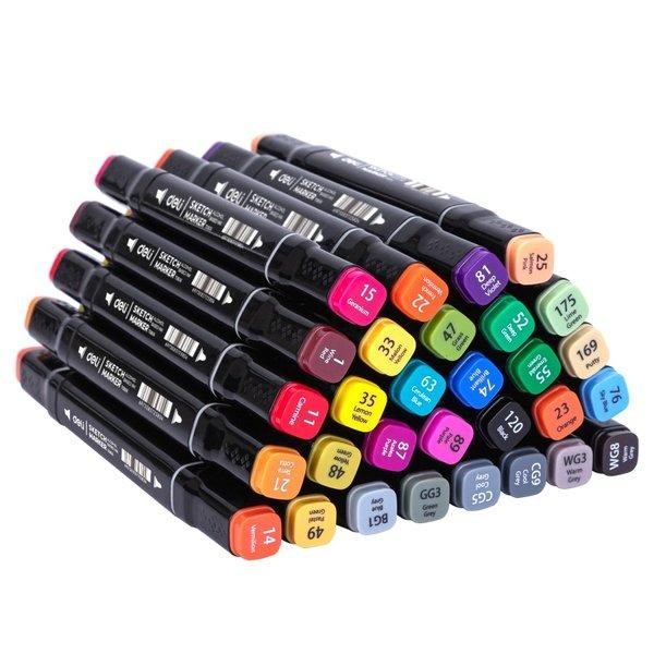 

Spidol Mewarnai / Sketch Marker Deli Dual Tip 60 Warna - E70806