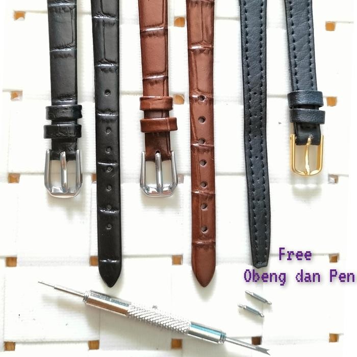 ASLI Strap Tali Jam Tangan Ukuran 10mm Tali Kulit Jam Tangan Wanita READY STOCK