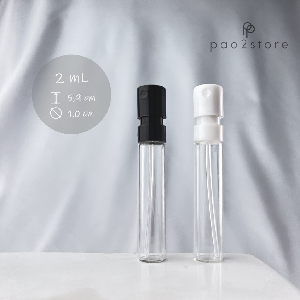 [ECER] Vial 2ml Spray - Botol Kaca Tester / Sample Size Parfum Mini Kecil Discovery Set - Easy Press