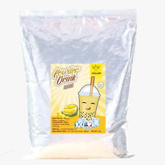 

Ready- Javaland Rasa Buah Durian Bubuk Minuman Bubble Powder Original 1Kg Halal Mui Cv Indo Java