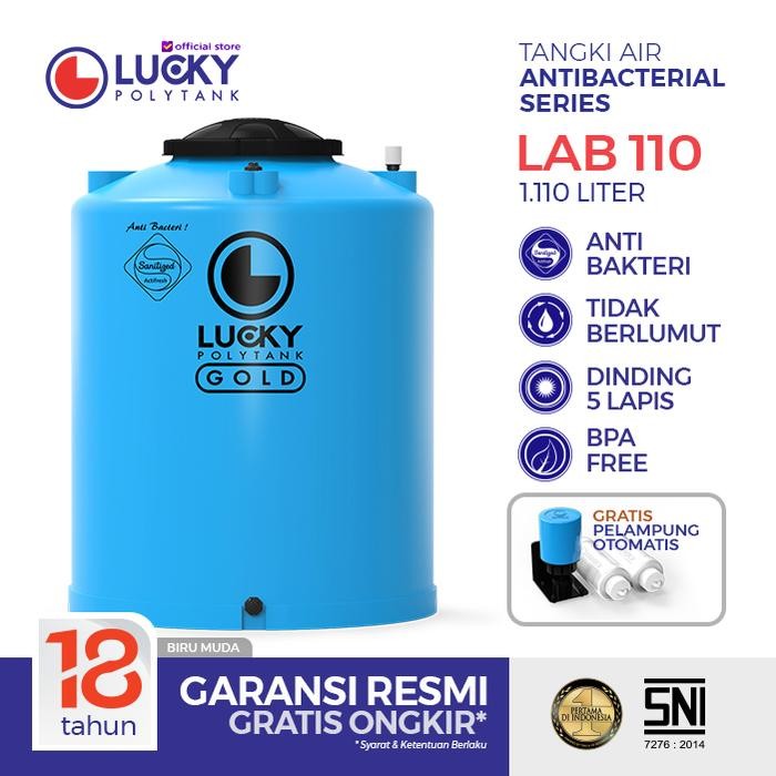 Promo Toren Lucky Polytank Anti Bakteri 1000 Liter Tangki Air Tandon Air Lab110 Berkualitas