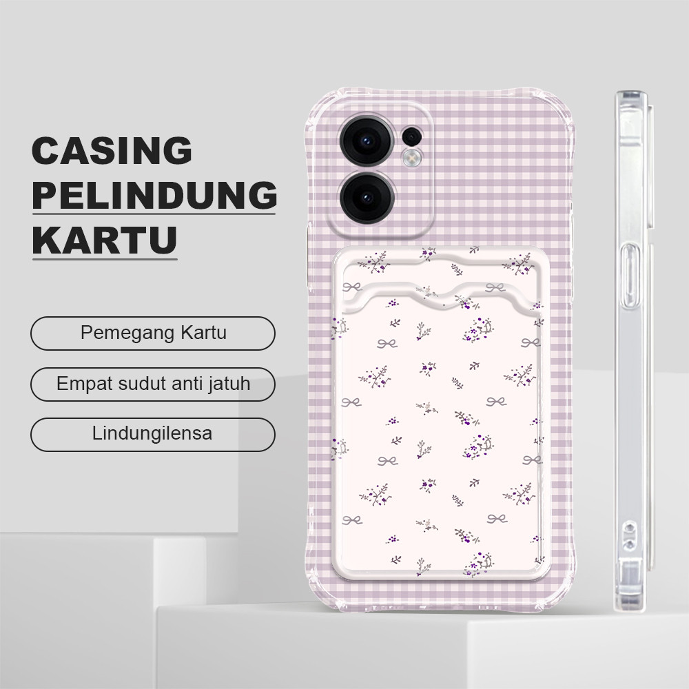 Casing Tempat Kartu Lucu Hp For OPPO Reno 13F 4G 5G Phone Case Softcase Soft Kesing Card Holder Port
