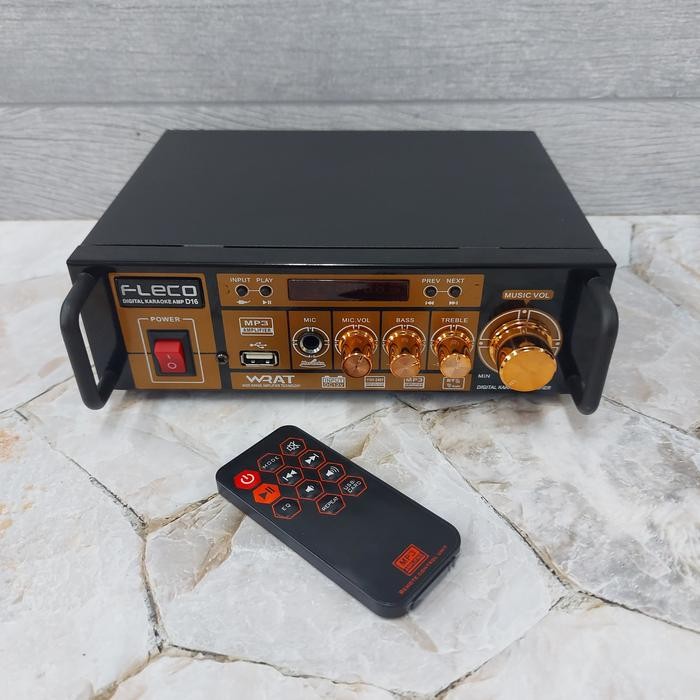 Amplifier Bluetooth Karaoke USB Fleco D16 ORIGINAL