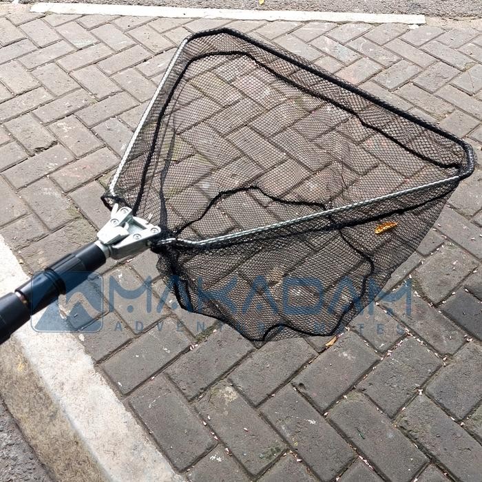 Serokan Jaring Ikan Lipat Teleskopik Portable Mancing Besar