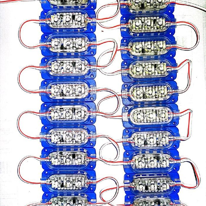 20 Pcs Lampu Led Ultrasonic 3 Mata Kdip 12 Volt 24 Volt Led Variasi Truk Bus Motor Mobil Lampu