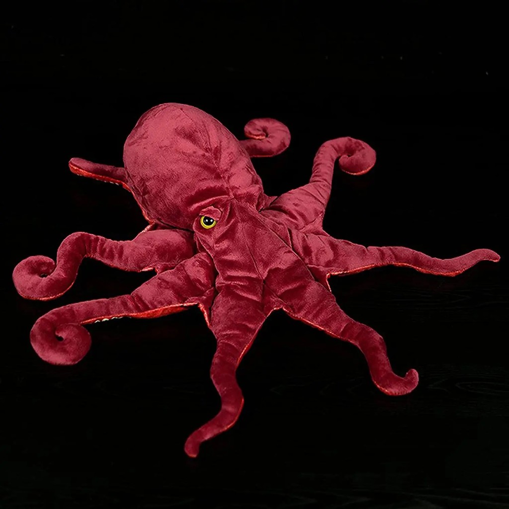 Simulation Octopus Plush Toy -Red Soft Real Life Octopus Stuffed Animal Toys