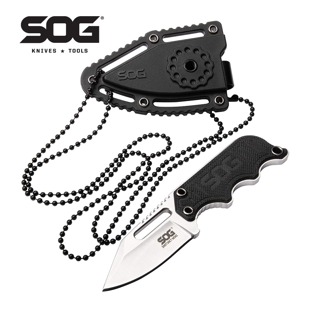 SOG Instinct Mini Neck Fixed Knife Portable Tactical Pocket Knives Self Defense Hand Tools EDC Cutte