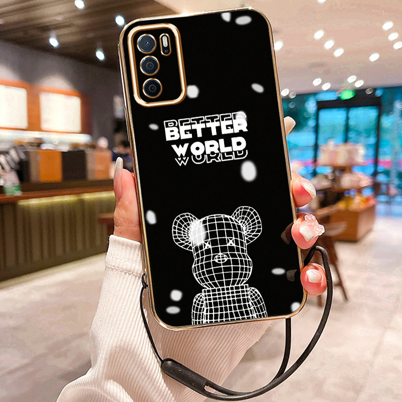 Casing Hp Untuk OPPO A16 A16s A54s A16K A16E Case Casing Pemodelan kartun HP Cesing Silikon Softcase