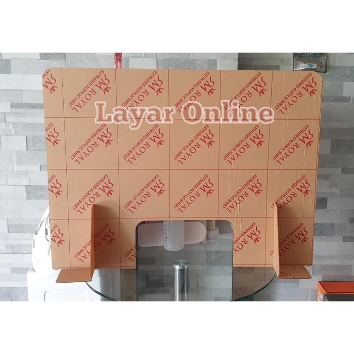 

Sekat Acrylic 3Mm 100 X 70Cm Meja Partisi Teller Kasir Kaki Bisa Dilem
