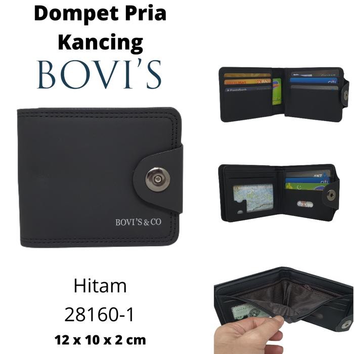 Dompet Pria Bovis Original Tipe Kancing Magnet Model Terbaru Bahan Kulit Sintetis Premium Kualitas