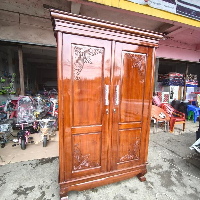 Lemari Kayu Jati 2 Pintu