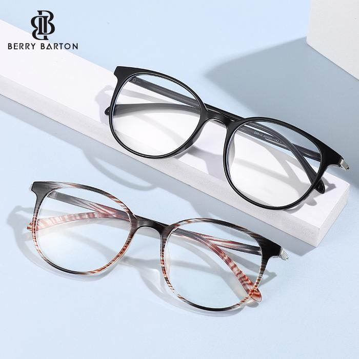 D7E_ Kacamata Minus Frame Bulat Pria/Wanita Berrybarton 234-2