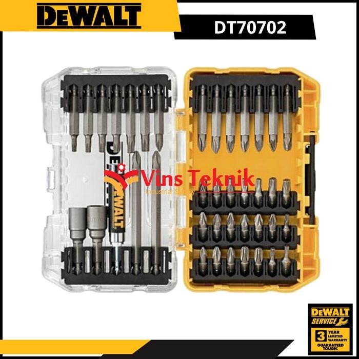 READY DEWALT DT70702 Mata Obeng Set Screwdriver Bit Set 40Pcs DT70702-QZ