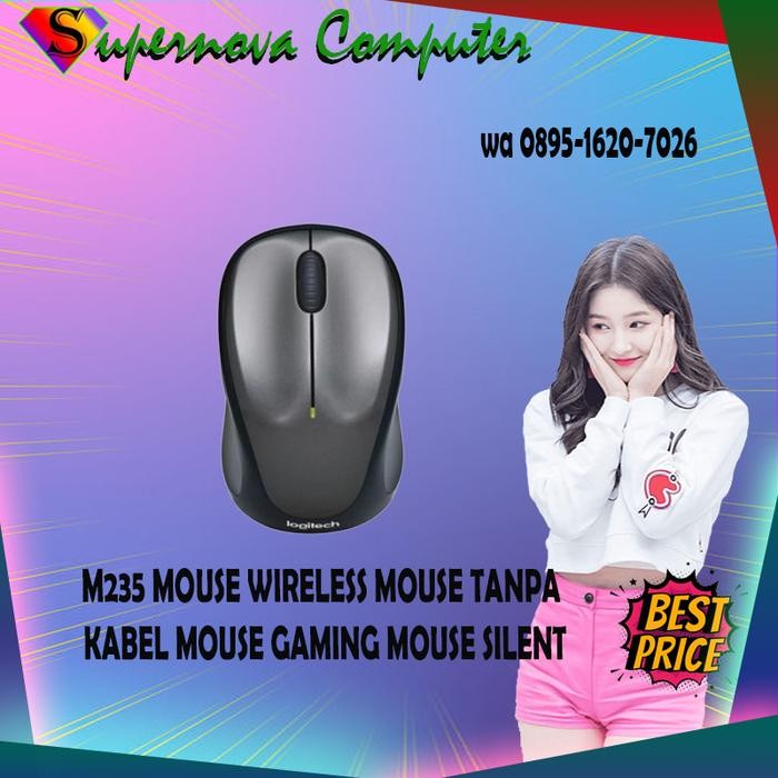 MSOD M235 Mouse Wireless Mouse Tanpa Kabel Mouse Gaming Mouse Silent
