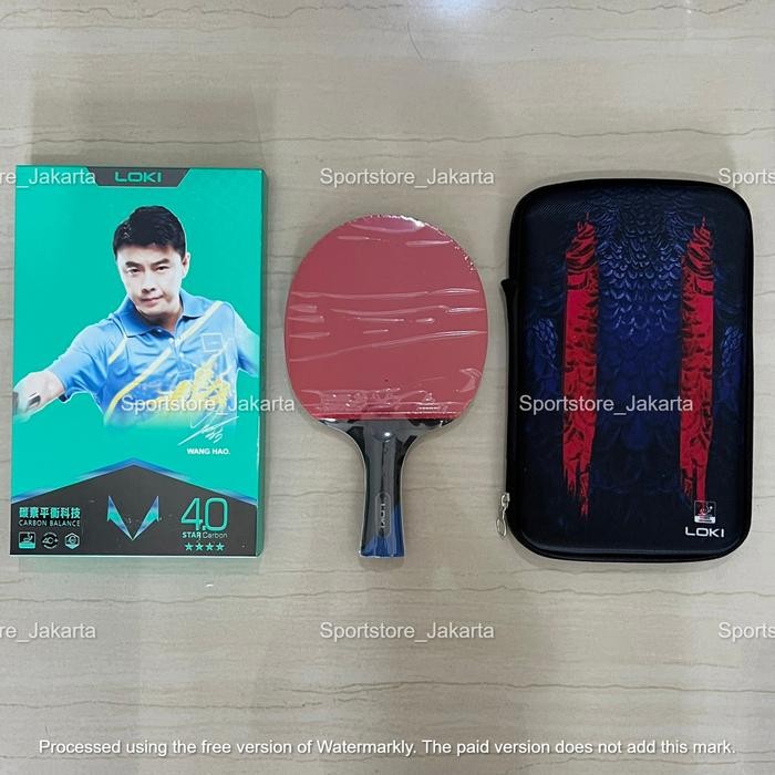 Bet Pingpong Bat Tenis Meja Bat Pingpong LOKI 4star Carbon ORIGINAL