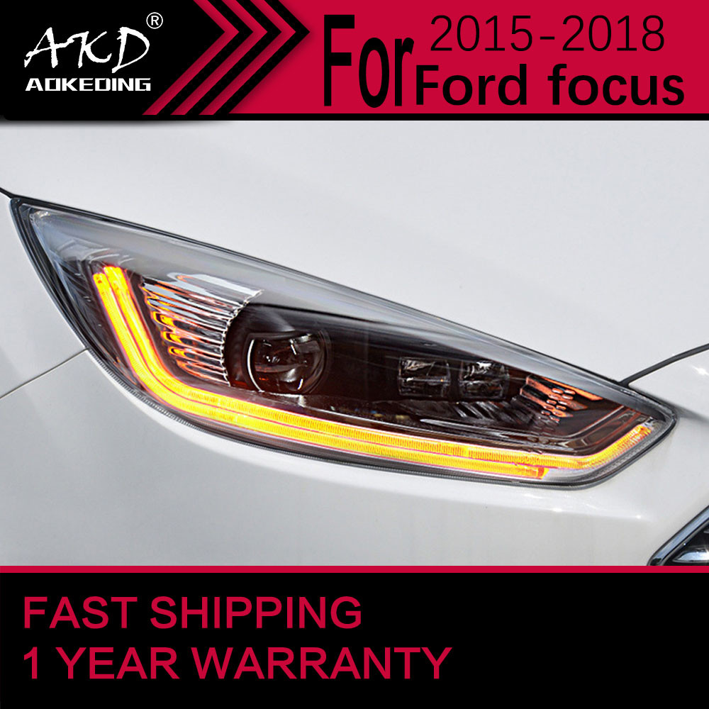Car Lights for Ford Focus LED Headlight 2015-2018 Focus Head Lamp Drl