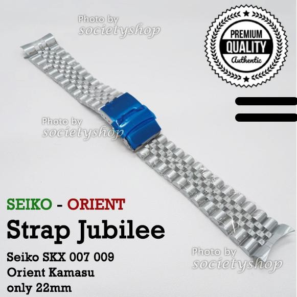 Jubilee Strap Rantai Jam Tangan Seiko Orient Kamasu Watch 22Mm Tali 22