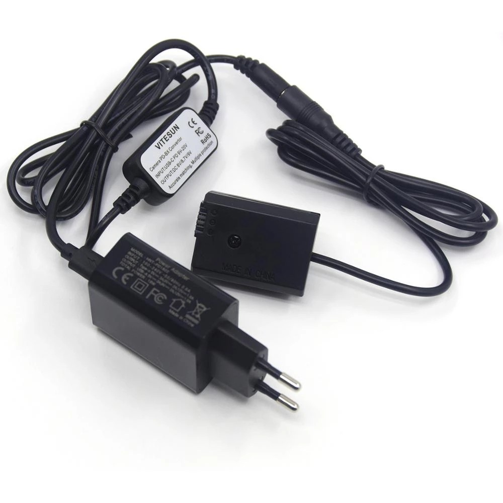 USB Type-C Charger Cable+NP-FW50 Dummy Battery+PD Charger For Sony