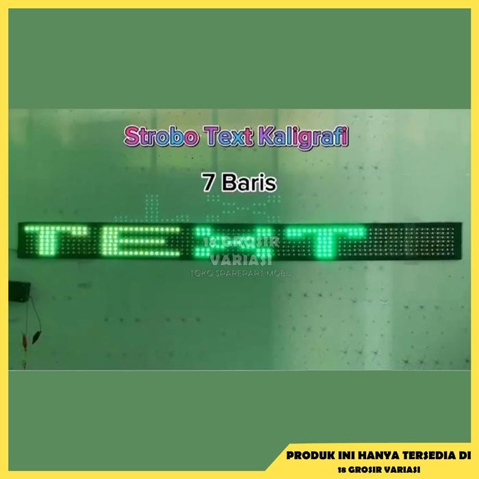 Lampu Strobo Mobil 7 Baris Kaligrafi Running Text Bus Kaca Depan 24 Volt Truck