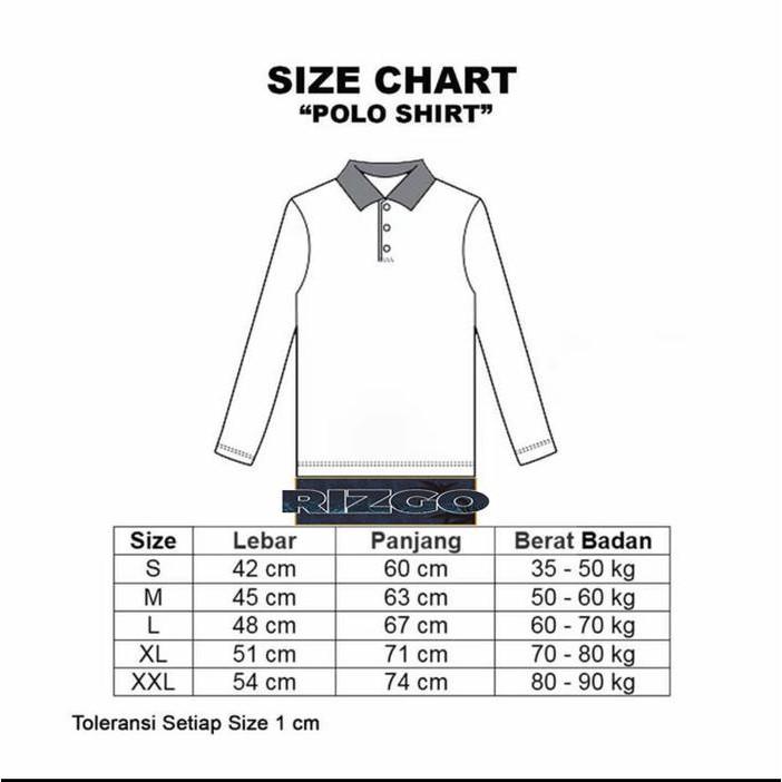 XPW4  Rizgo - Kaos Polo Distro Polos Lengan Panjang Kerah T-Shirt Pria & Wanita Maroon