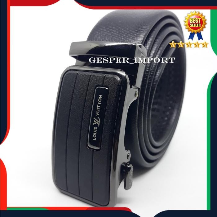 GESPER PRIA LV MODEL REL IKAT PINGGANG PRIA TALI KULIT ASLI IMPORT