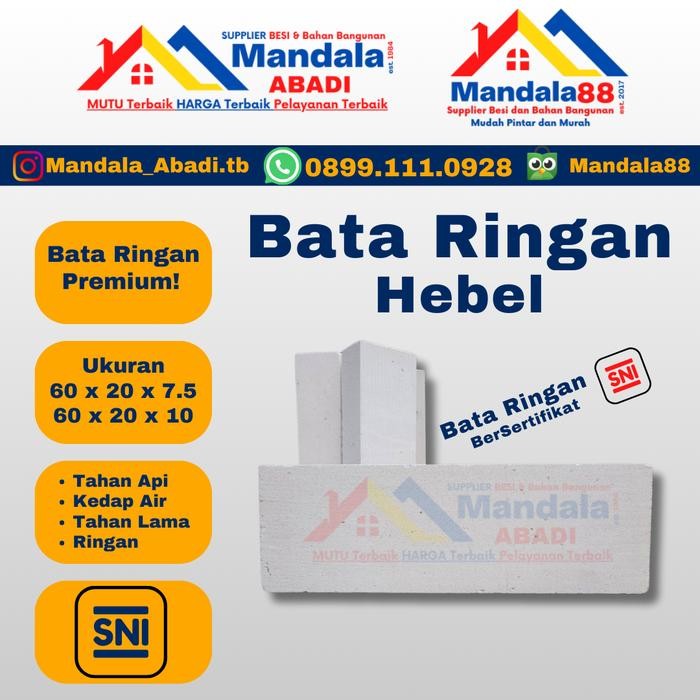 Termurah Bata Ringan Hebel 7.5Cm / 10Cm Hebel