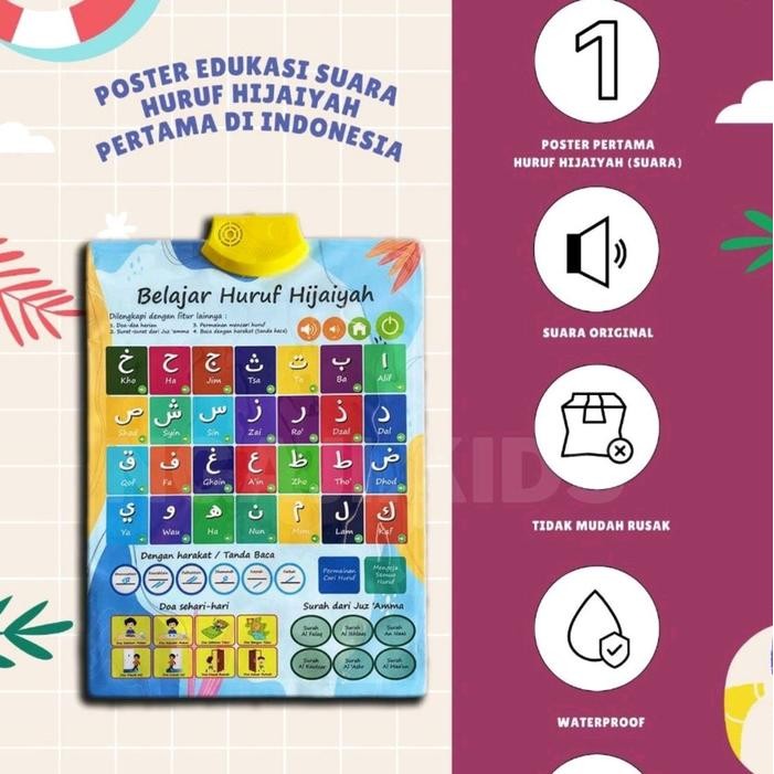 

Poster Edukasi Anak Huruf Hijaiyah Terlengkap Suara Belajar