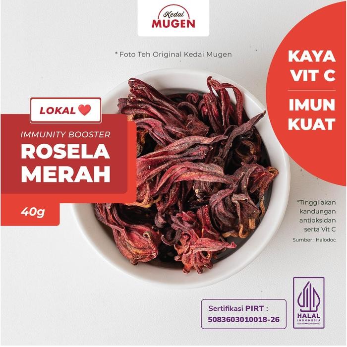 

8SXE Super Red Rosella Hibiscus Tea/Teh Rosela Merah Kering Kedai Mugen 40G