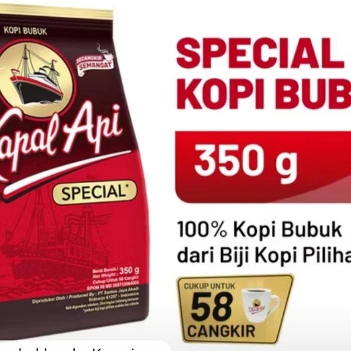 

8SXE Kapal Api Kopi Bubuk Spesial Merah 380 Gram