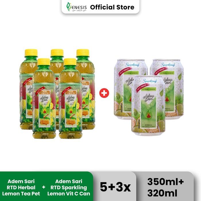 

8SXE Adem Sari Ching Ku Madu Lemon Tea 5X350 Ml Dan Sprakling Lemon 3X320Ml