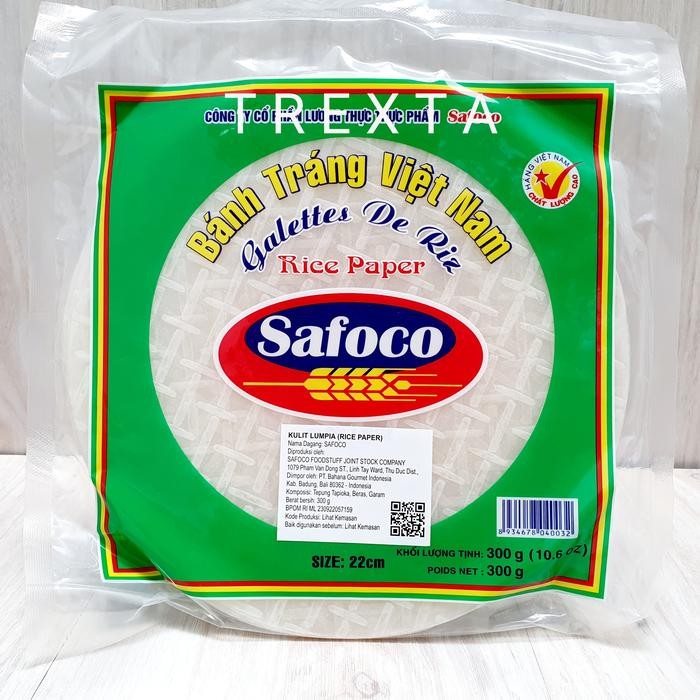 

(Rnd) - Rice Paper / Kulit Lumpia Safoco 22 Cm - 300 Gram