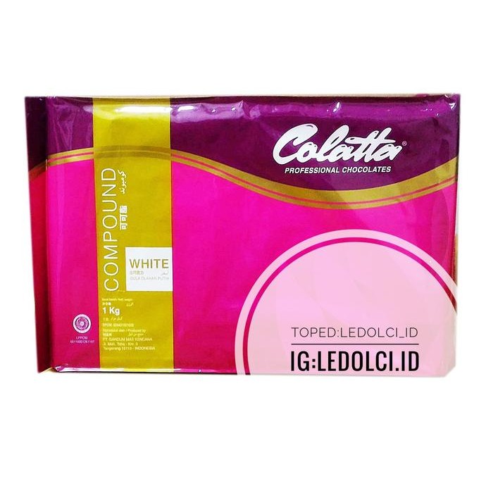 

Ready Termurah! Colatta White Chocolate Compound Coklat Putih Masak 1 Kg