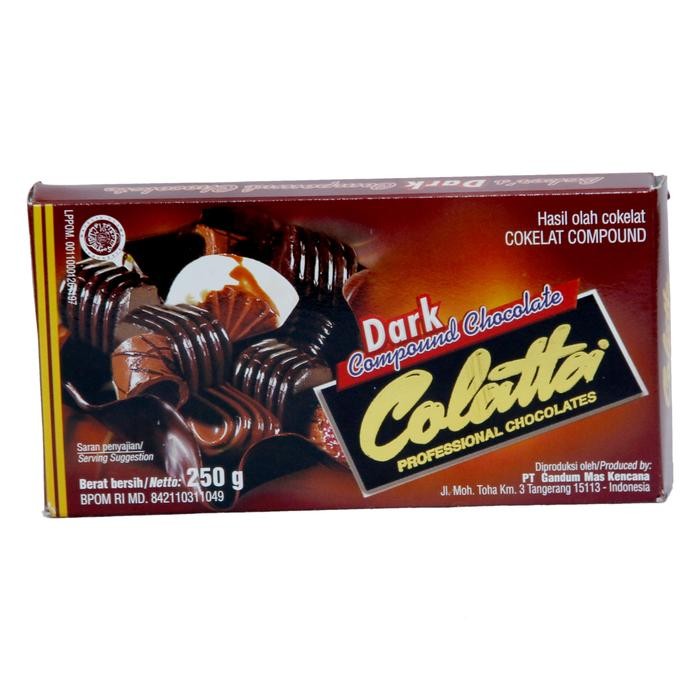 

Ready Colatta Dark Compound 250Gr , Colata Dcc Kecil 250 Gram