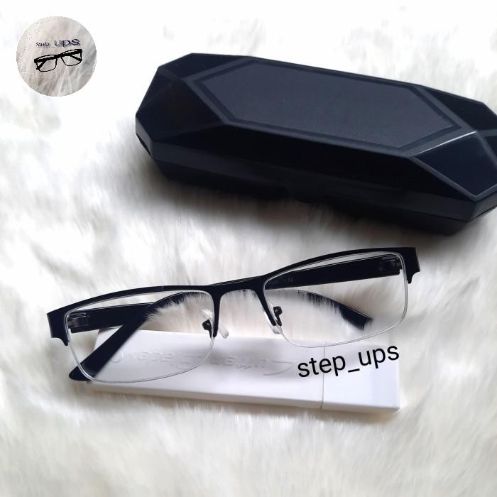 kacamata baca plus anti radiasi type gantung frame besi pria wanita