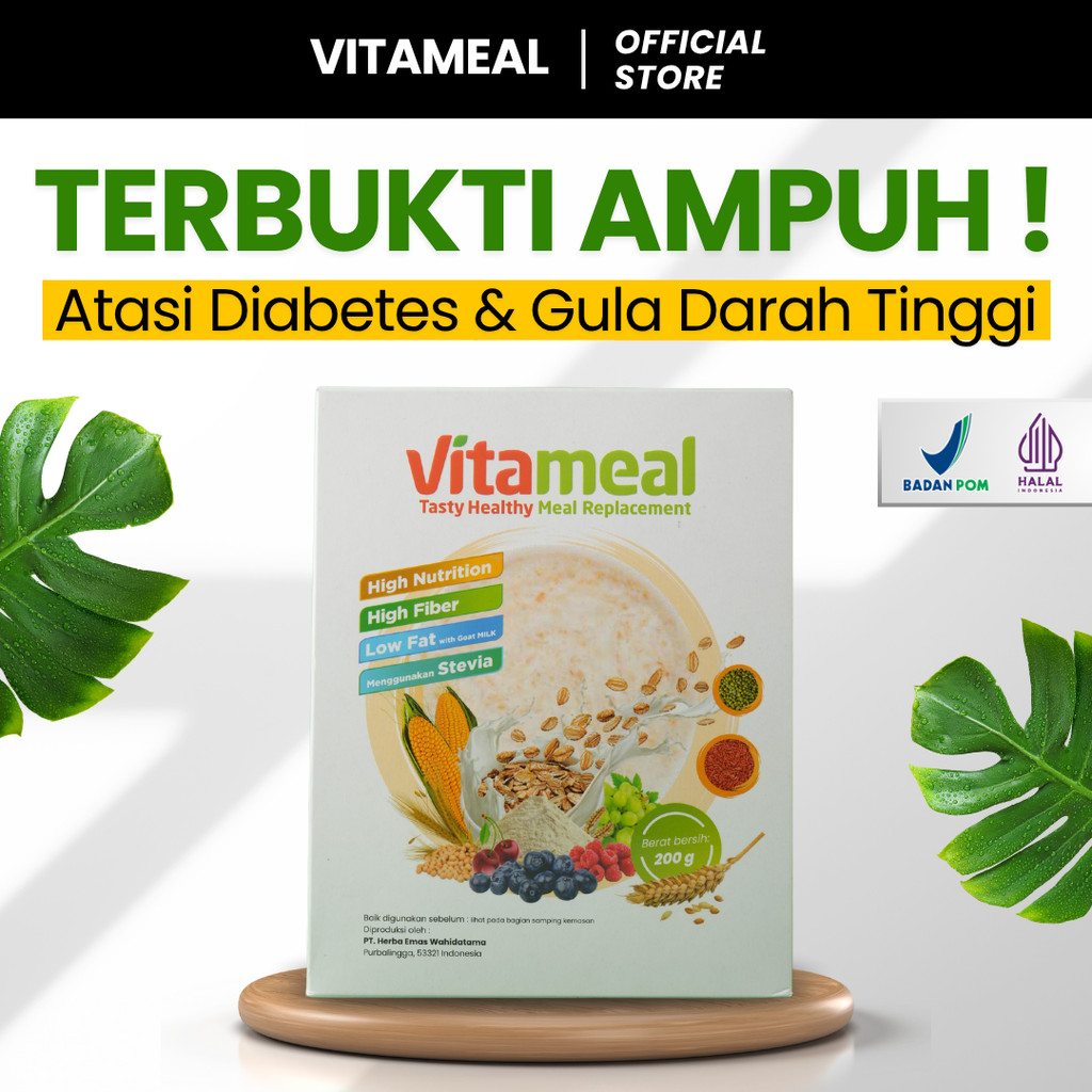 

Vitameal Sereal Sehat Multigrain Ampuh Atasi Diabetes Turunkan Gula Darah Tinggi Kolesterol Hipertensi Asam Lambung Mag Gerd VITAMAEL SUPERFOOD