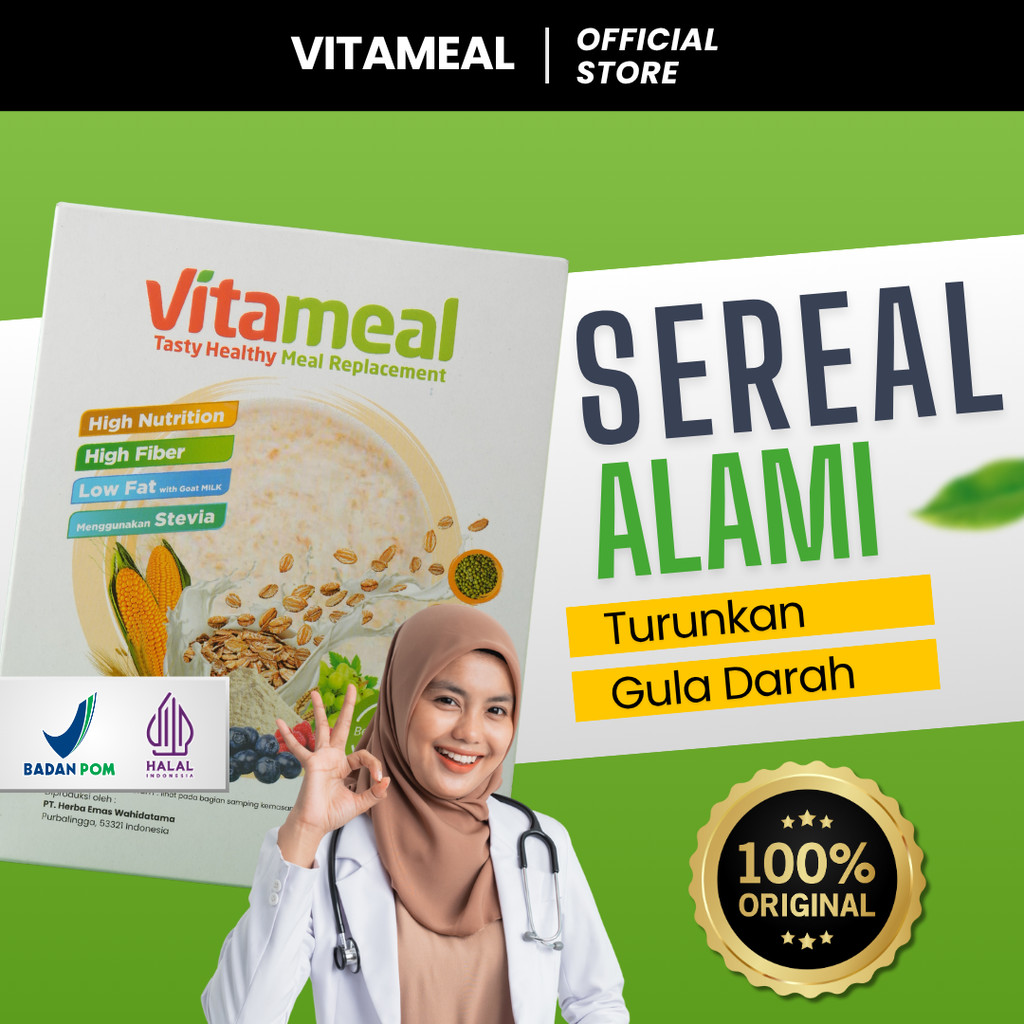 

VITAMEAL SOLUSI AMPUH Mengatasi Diabetes Menahun Obat Vitamil Lokal 100% Original Serat Asli Pencernaan Multigrain Dewasa Sembuh Kebas Kesemutan Asam Lambung VITAMINILK KEBAS
