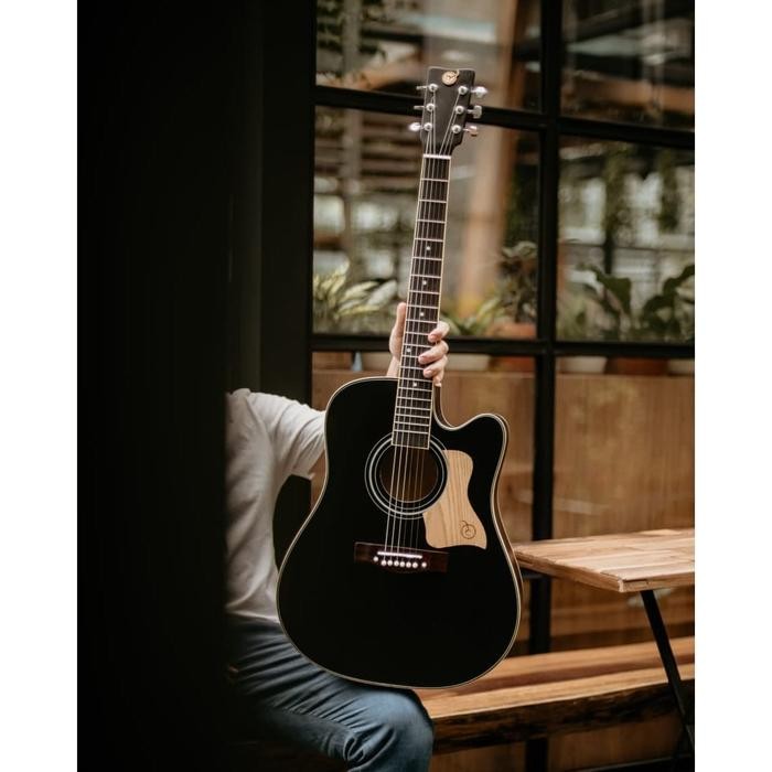 Gitar Akustik Mandalika L-02 Hitam Original Full Set