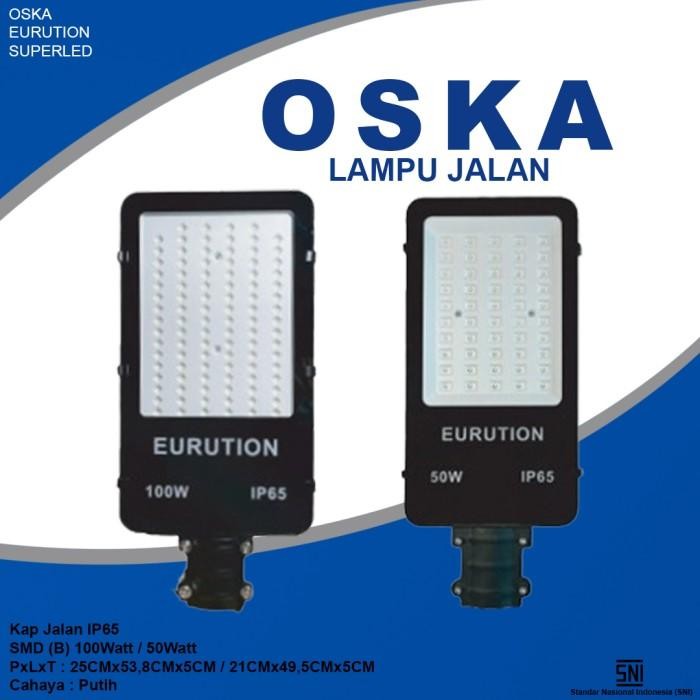 Unik Oska Lampu Jalan Pju (Penerangan Jalan Umum) Street Light Led Smd Slim Ip65 50Watt & 100Watt