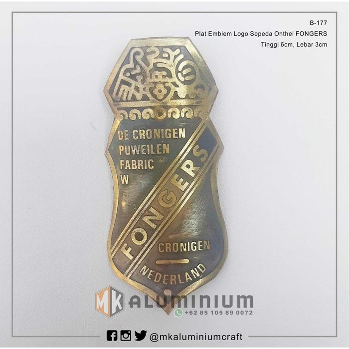 FONGERS - Plat Emblem Logo Sepeda Ontel Jawa Merk Fongers - B177 - MK