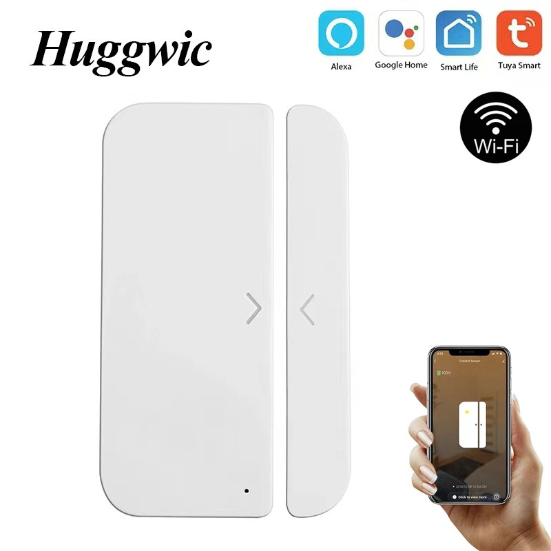 Huggwic Tuya WIFI Door Window Sensor Smart Home Door Open/Close