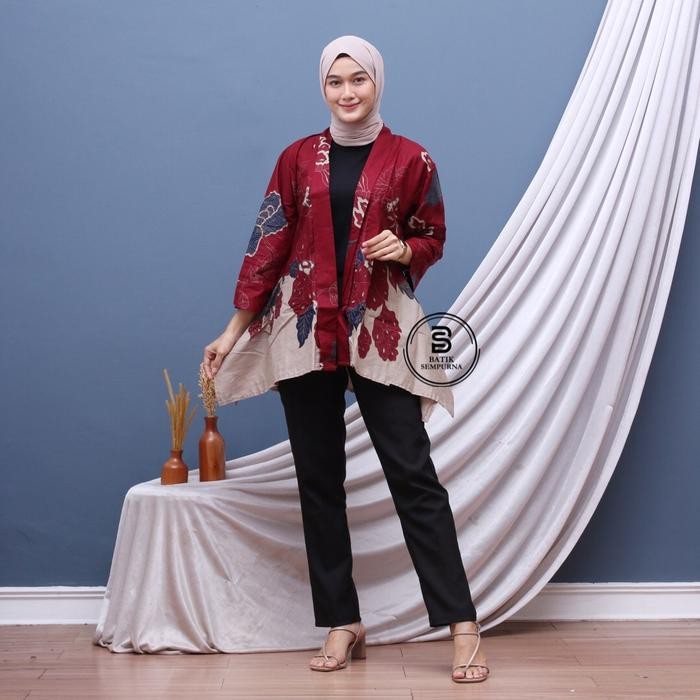 Blazer Batik Atasan Wanita Outer Batik Modern Baju Batik Modern *